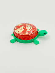 Mother Earth Brewing - Bottle Cap Magnet Turtle Shell Shocked Art