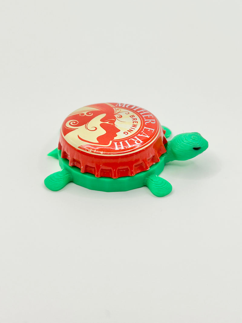 Mother Earth Brewing - Bottle Cap Magnet Turtle Shell Shocked Art