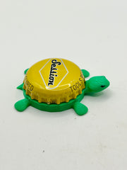Full Sail Session (Yellow) - Bottle Cap Magnet Turtle Shell Shocked Art
