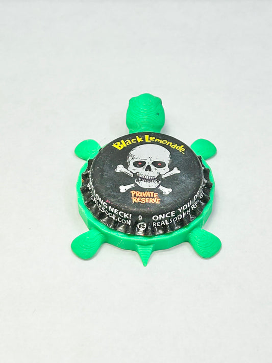 Black Lemonade (Vintage) - Bottle Cap Magnet Turtle
