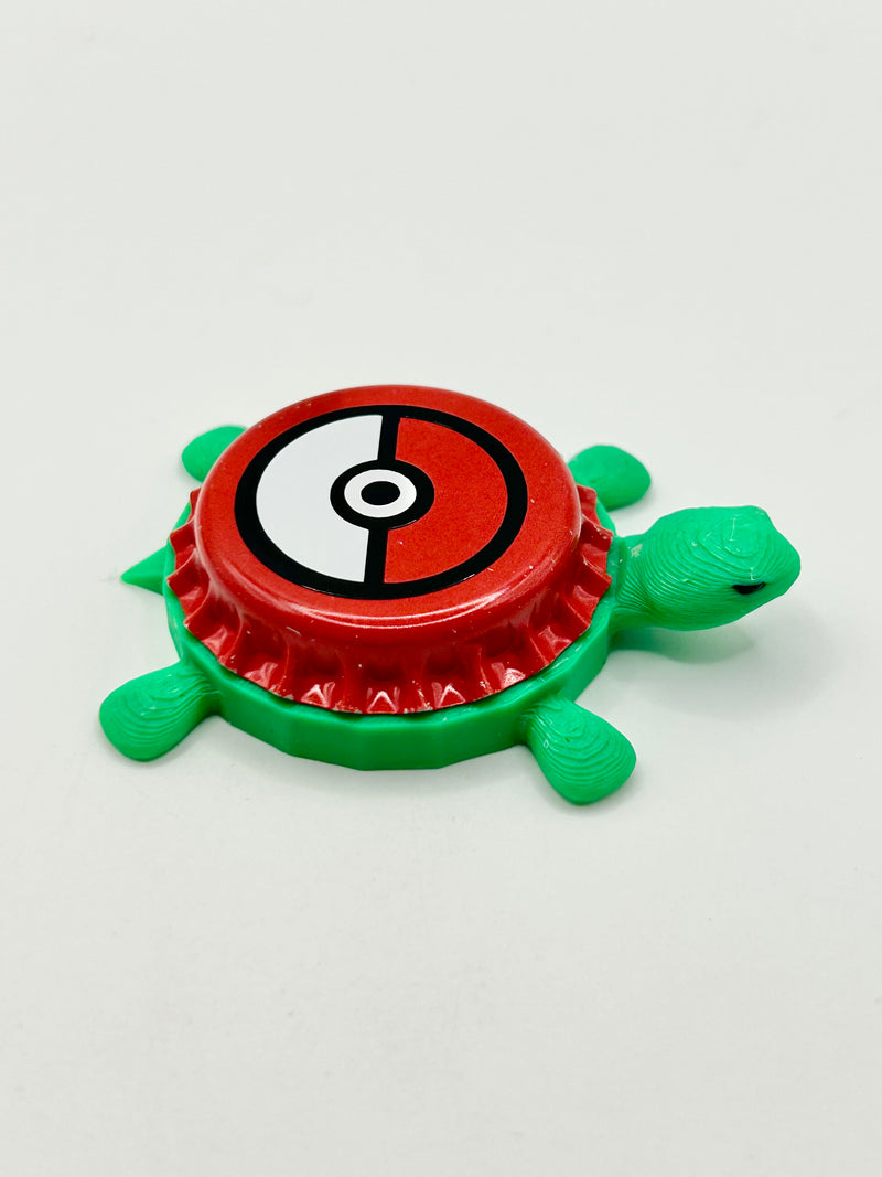 Pokémon Ball - Bottle Cap Magnet Turtle Shell Shocked Art