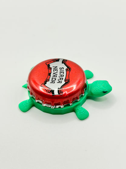 Sierra Nevada (Red Cap Vintage) - Bottle Cap Magnet Turtle Shell Shocked Art
