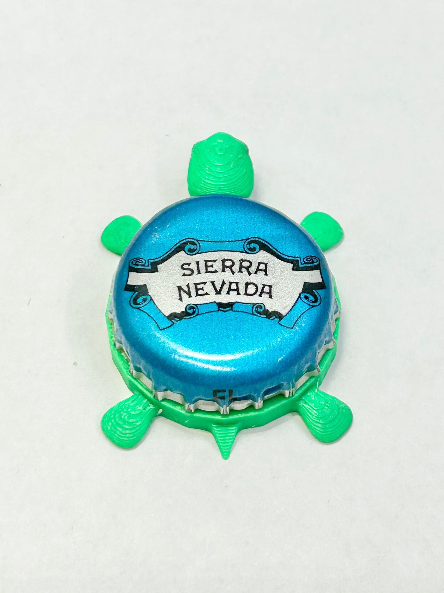 Sierra Nevada (Light Blue Cap) - Bottle Cap Magnet Turtle
