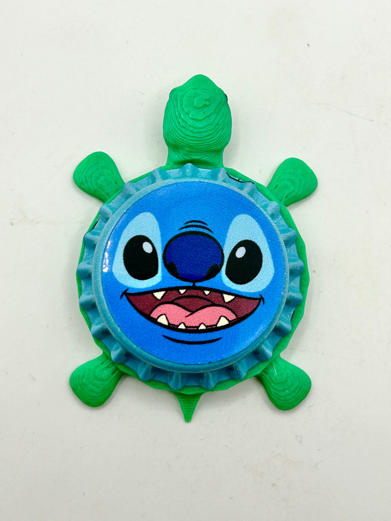 Stitch - Bottle Cap Magnet Turtle