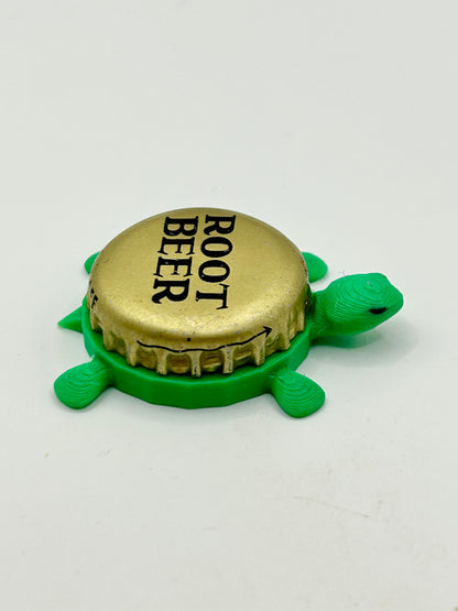 Root Beer Soda - Bottle Cap Magnet Turtle Shell Shocked Art