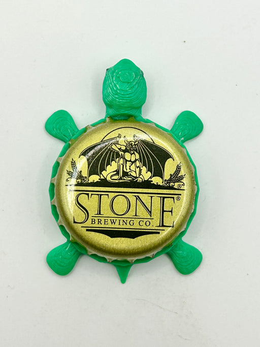 Stone Brewing Logo (Vintage) - Bottle Cap Magnet Turtle Shell Shocked Art