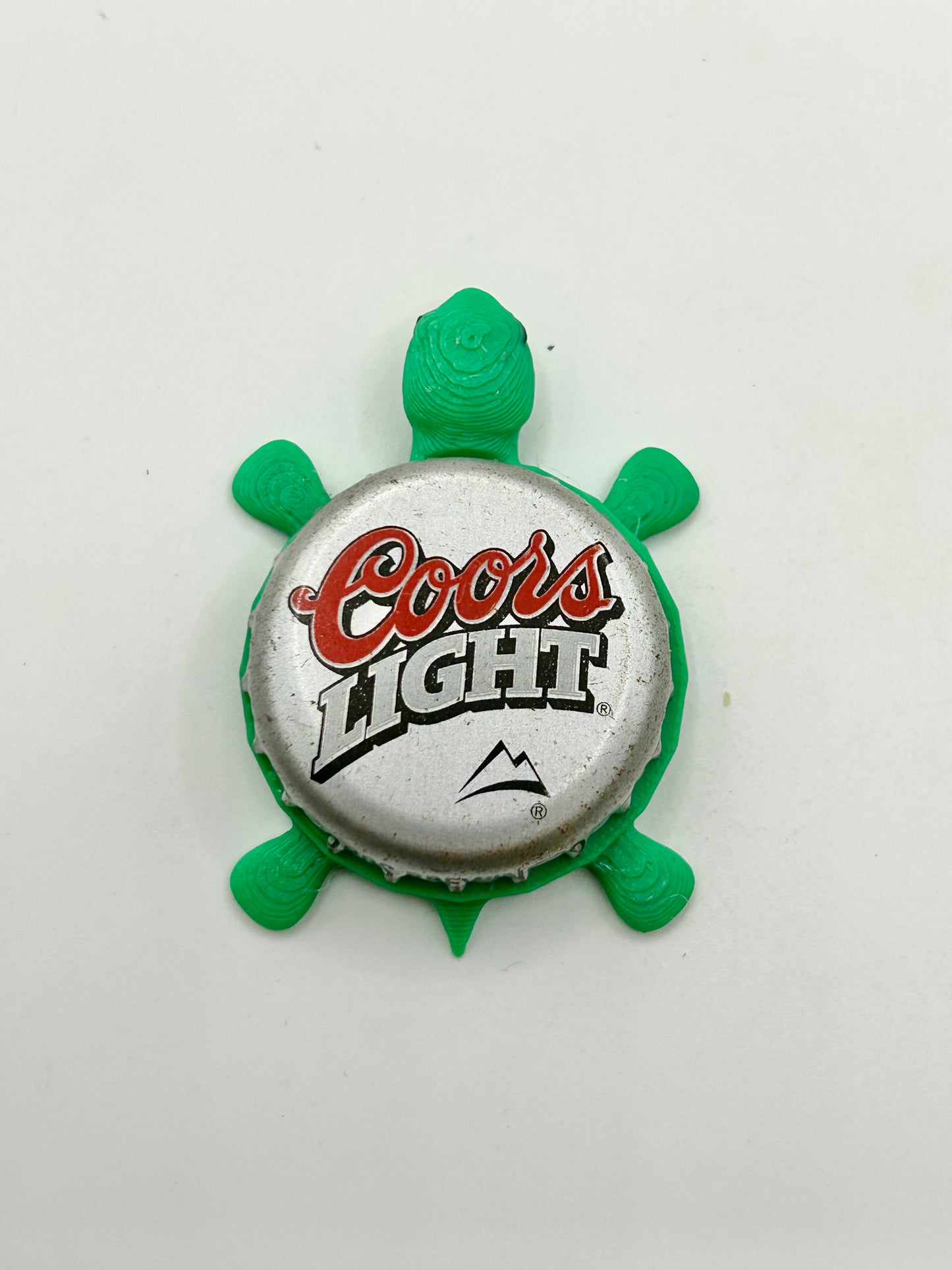 Coors Light (Red Text) - Bottle Cap Magnet Turtle