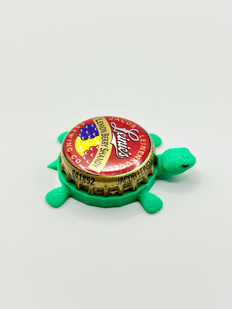 Leinenkugel's Lemon Berry Shandy - Bottle Cap Magnet Turtle Shell Shocked Art