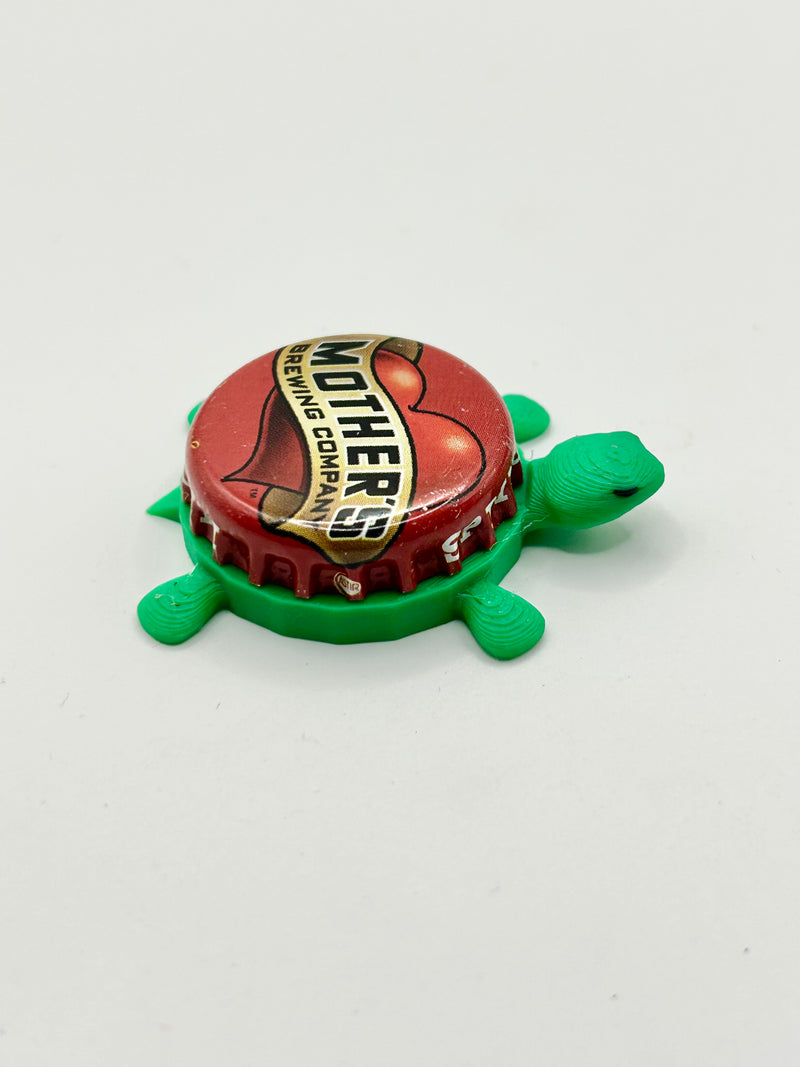 Mother’s Brewing - Bottle Cap Magnet Turtle Shell Shocked Art