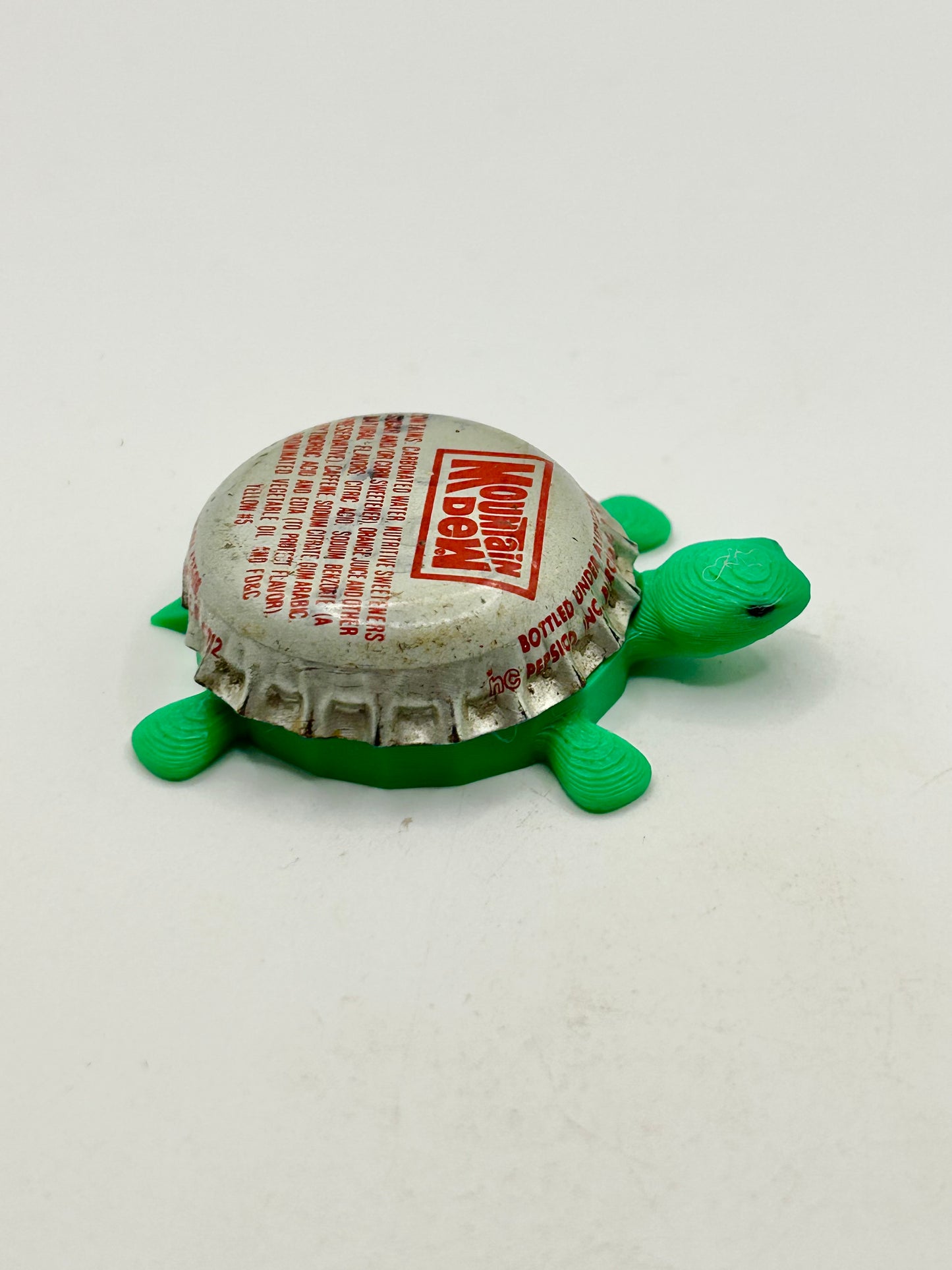 Mountain Dew (Vintage Red, Rectangle) - Bottle Cap Magnet Turtle Shell Shocked Art