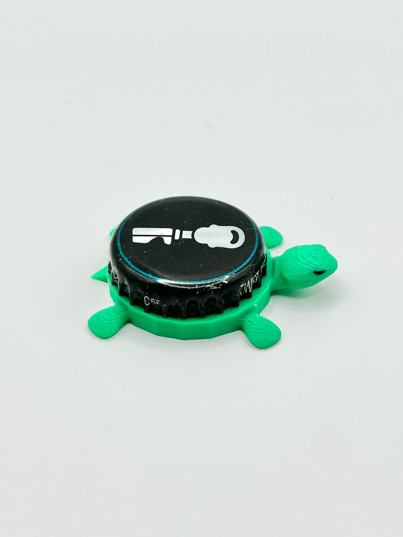 Broken Barrel Brewing (Key) - Bottle Cap Magnet Turtle Shell Shocked Art