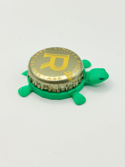 Redd’s Hard Cider (Yellow Limited) - Bottle Cap Magnet Turtle Shell Shocked Art