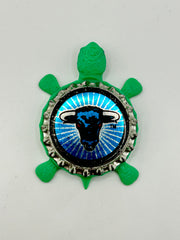 B-40 Bull Max Malt Liquor - Bottle Cap Magnet Turtle Shell Shocked Art