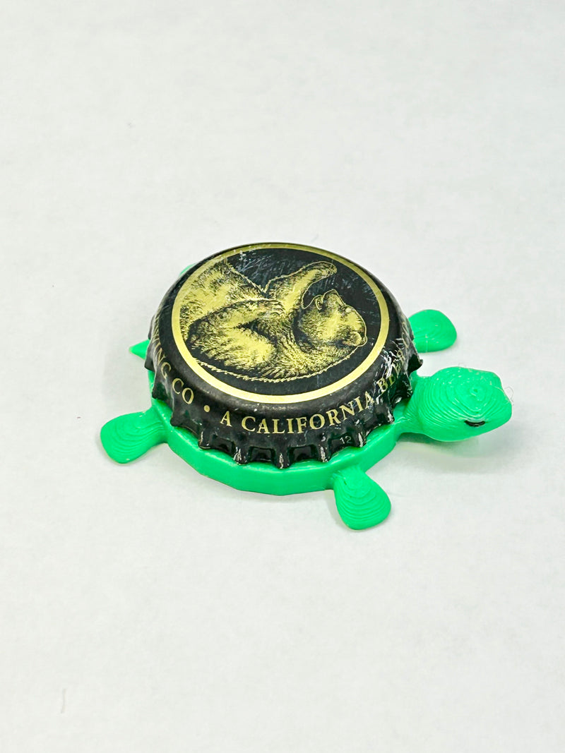 Firestone Walker Brewing (Gold Bear) - Bottle Cap Magnet Turtle Shell Shocked Art