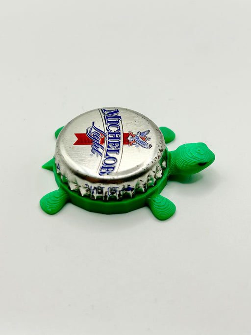 Michelob Light - Bottle Cap Magnet Turtle Shell Shocked Art