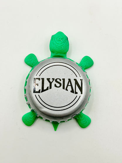 Elysian Brewing (Silver) - Bottle Cap Magnet Turtle Shell Shocked Art