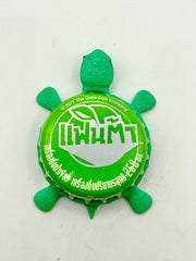 Fanta Soda (International) - Bottle Cap Magnet Turtle Shell Shocked Art