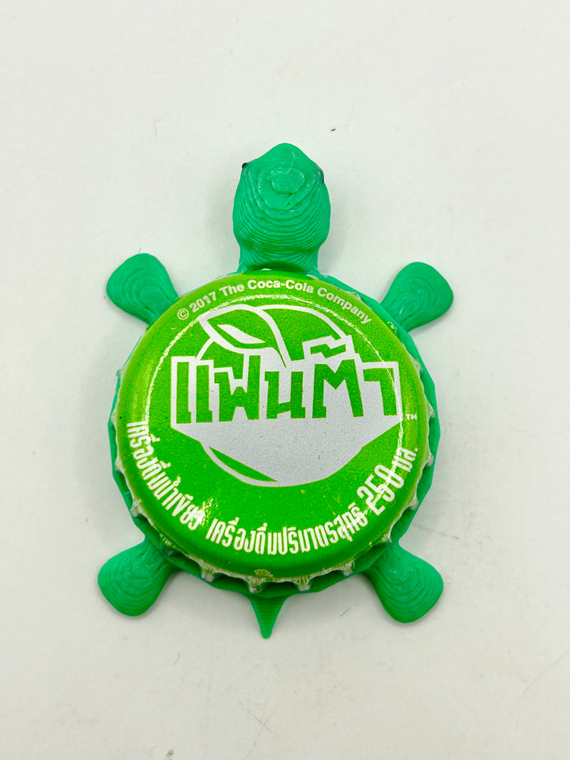 Fanta Soda (International) - Bottle Cap Magnet Turtle Shell Shocked Art