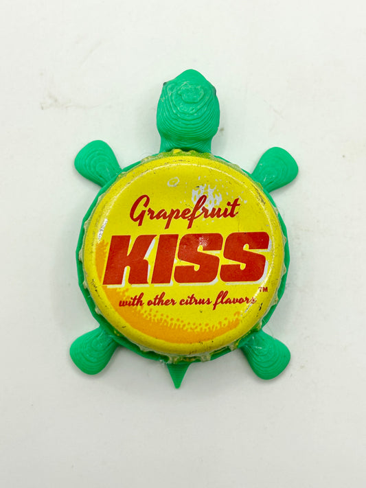 Grapefruit Kiss Drink - Bottle Cap Magnet Turtle Shell Shocked Art