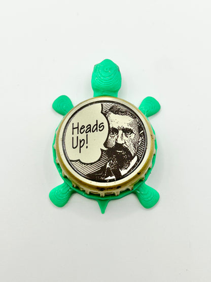 Blitz Weinhard Brewing (Heads Up) - Bottle Cap Magnet Turtle Shell Shocked Art