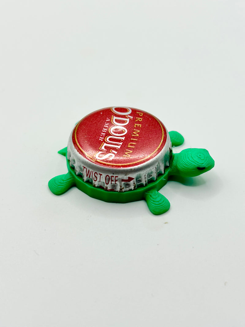 O’Doul’s Amber (Premium) - Bottle Cap Magnet Turtle Shell Shocked Art