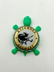 Wychwood Brewery (Gold) - Bottle Cap Magnet Turtle Shell Shocked Art