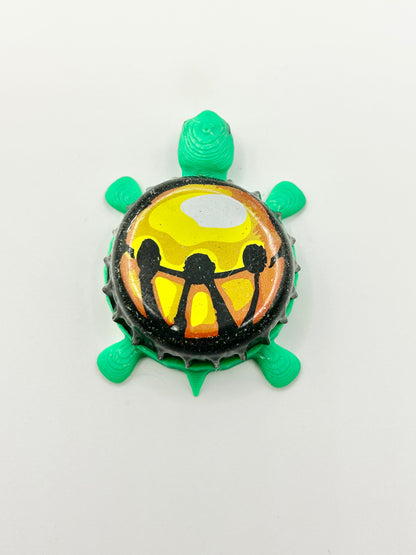 Weyerbacher - Bottle Cap Magnet Turtle Shell Shocked Art