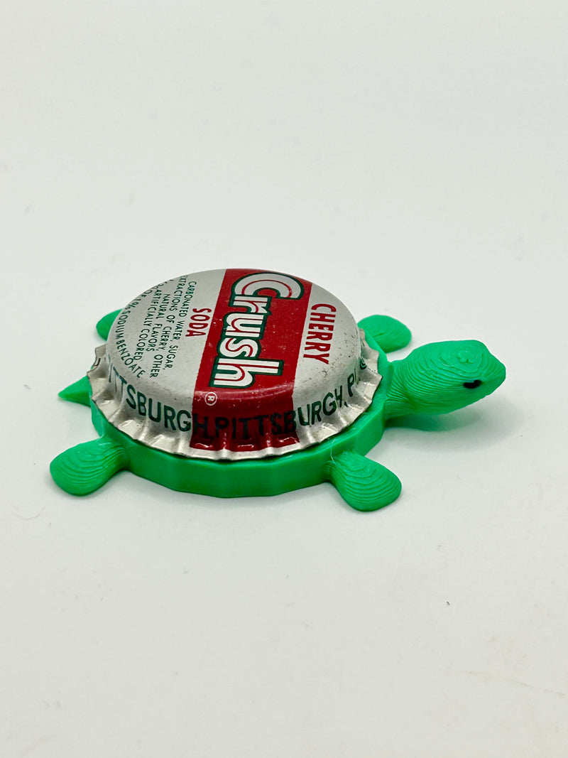 Crush Cherry Soda (Vintage 2) - Bottle Cap Magnet Turtle (Copy) Shell Shocked Art