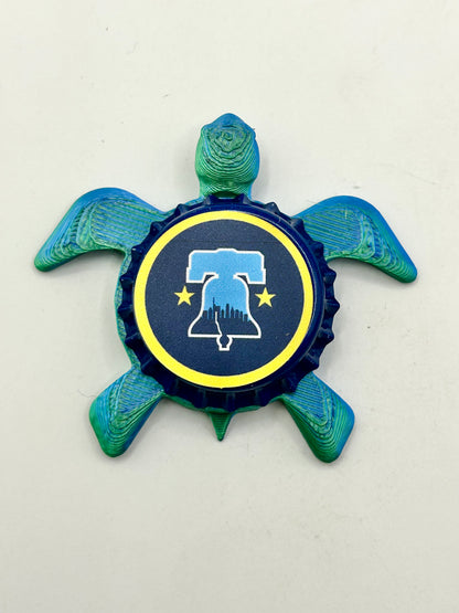 Phillies City Connect - Sea Turtle Bottle Cap Magnet Shell Shocked Art
