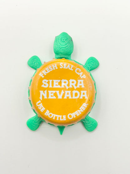 Sierra Nevada (Mango Cap) - Bottle Cap Magnet Turtle Shell Shocked Art