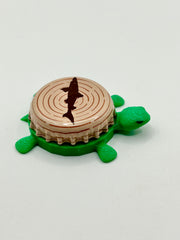 Dogfish Beer - Bottle Cap Magnet Turtle Shell Shocked Art