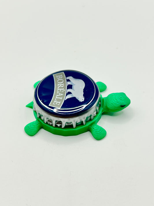 Boreale Beer (Gray) - Bottle Cap Magnet Turtle