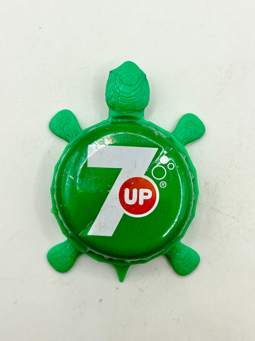 7UP (Green) - Bottle Cap Magnet Turtle Shell Shocked Art
