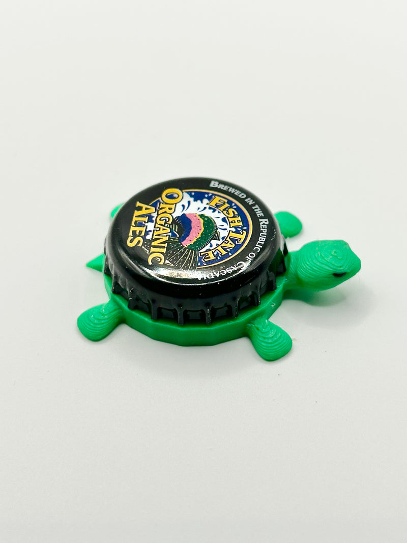 Fish Tale Ales (Vintage) - Bottle Cap Magnet Turtle Shell Shocked Art