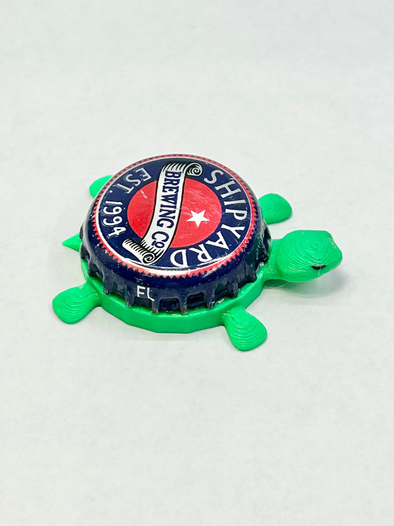 Shipyard Brewing - Bottle Cap Magnet Turtle Shell Shocked Art