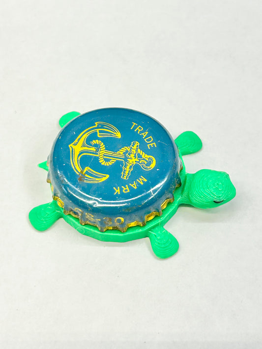 Anchor Brewing (Blue) - Bottle Cap Magnet Turtle
