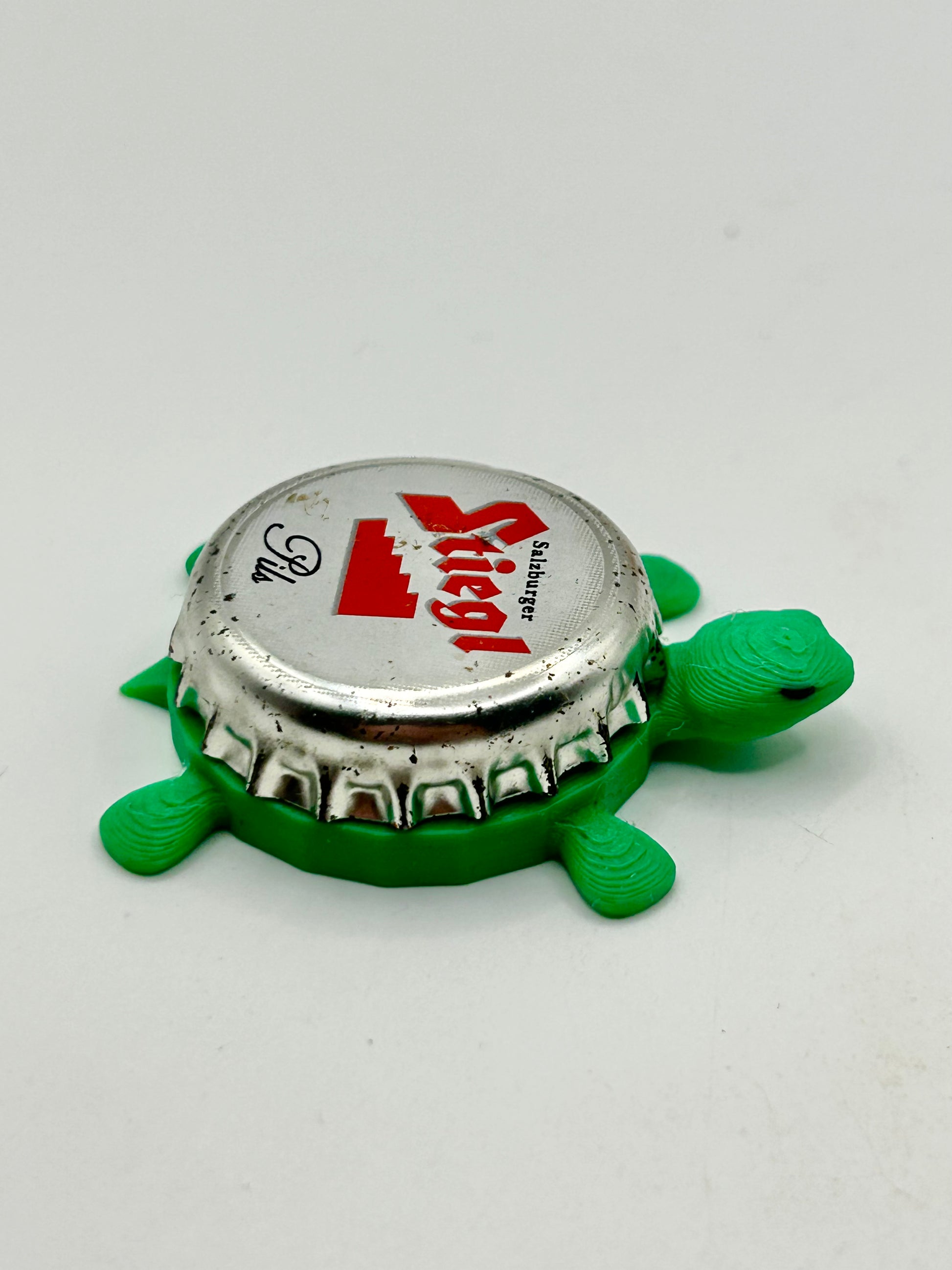 Stiegl Pils Beer (Austrian Beer) - Bottle Cap Magnet Turtle Shell Shocked Art