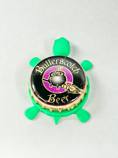 Butterscotch Beer - Bottle Cap Magnet Turtle Shell Shocked Art
