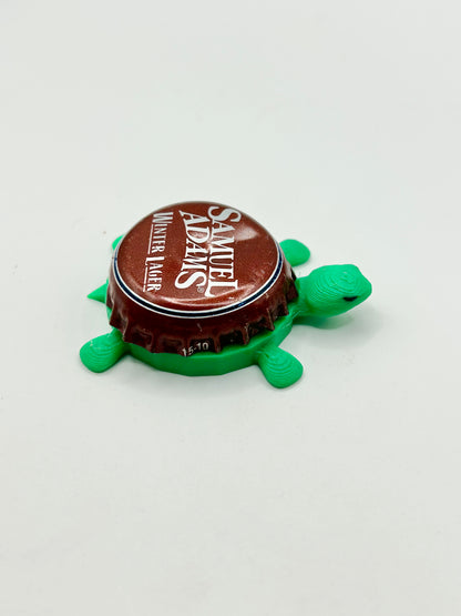 Sam Adams Winter Lager - Bottle Cap Magnet Turtle Shell Shocked Art