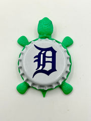 Detroit Tigers - Bottle Cap Magnet Turtle Shell Shocked Art