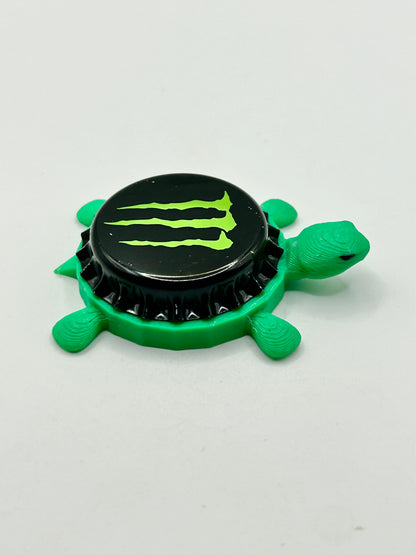 Monster Energy Drink - Bottle Cap Magnet Turtle Shell Shocked Art