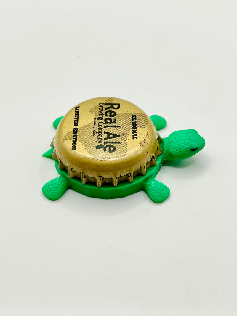 Real Ale Brewing (Seasonal) - Bottle Cap Magnet Turtle Shell Shocked Art