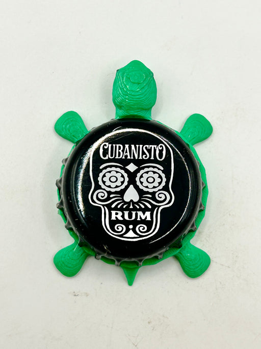 Cubanisto Rum Beer - Bottle Cap Magnet Turtle (Copy) Shell Shocked Art