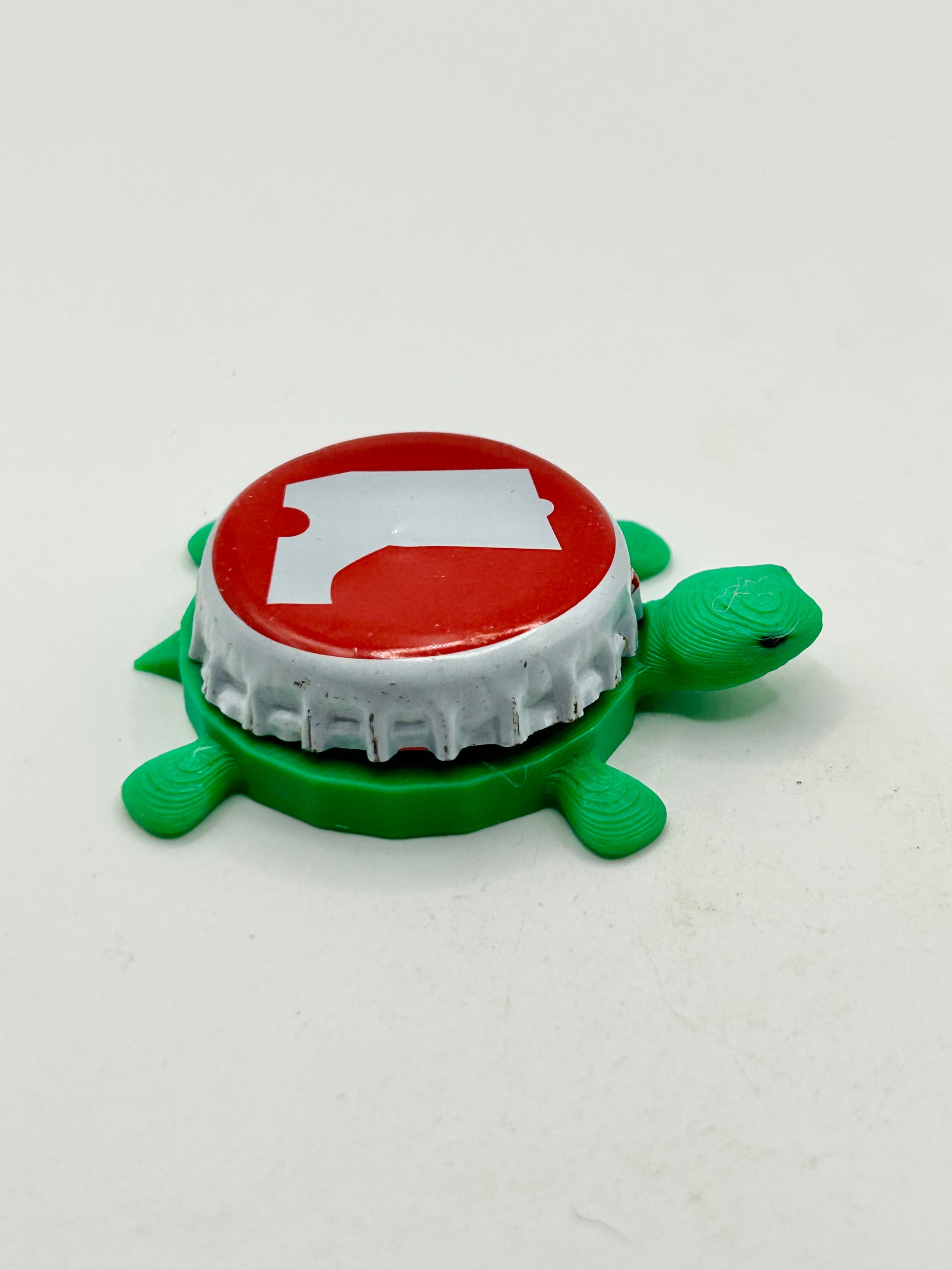 Boots Beverages - Bottle Cap Magnet Turtle Shell Shocked Art