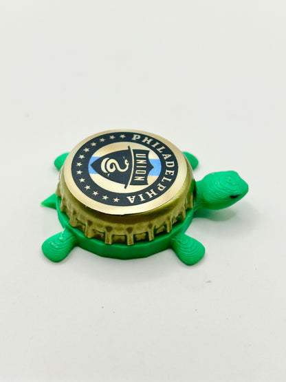 Philadelphia Union - Bottle Cap Magnet Turtle Shell Shocked Art