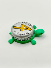 Real Ale Brewing (Number 4) - Bottle Cap Magnet Turtle Shell Shocked Art