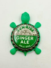 Sunrise Ginger Ale Soda (Vintage) - Bottle Cap Magnet Turtle Shell Shocked Art