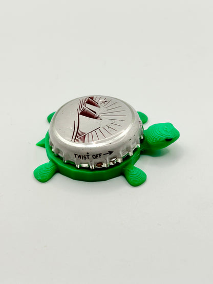 Pyramid Brewing (White, Snow Capped) - Bottle Cap Magnet Turtle Shell Shocked Art
