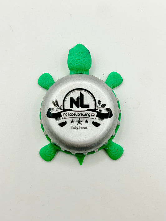 No Label Brewing - Bottle Cap Magnet Turtle