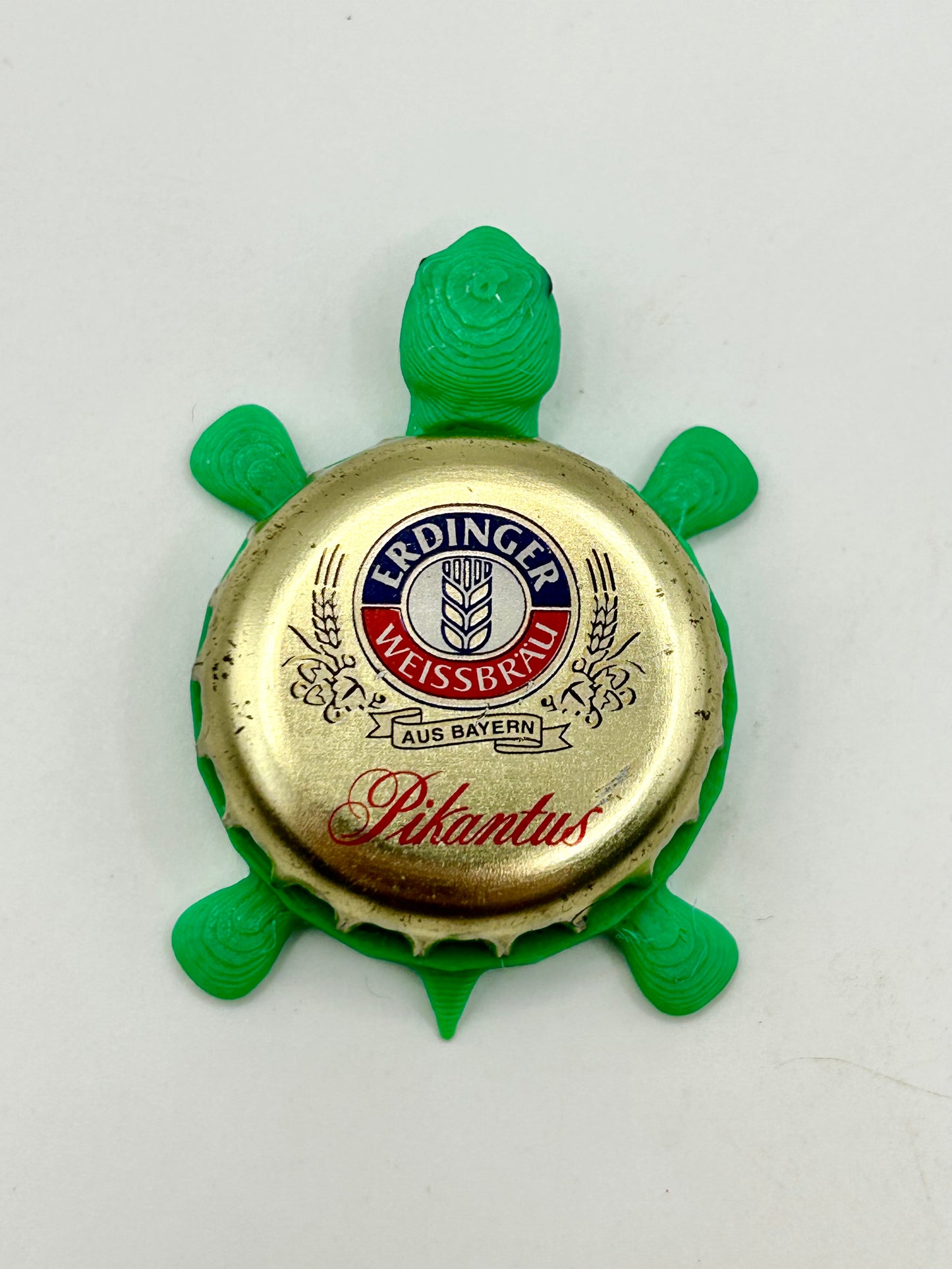 Erdinger Pikantus - Bottle Cap Magnet Turtle Shell Shocked Art